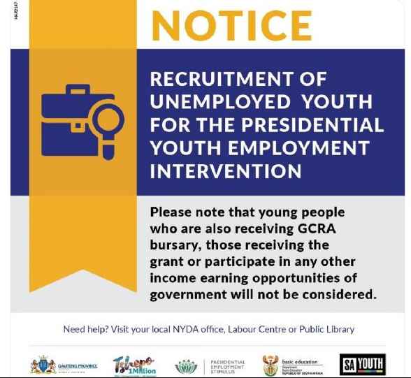 Notice For The Presidential Youth Employment Intervention