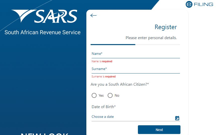 SARS Tax Number Registration | www.sars.gov.za