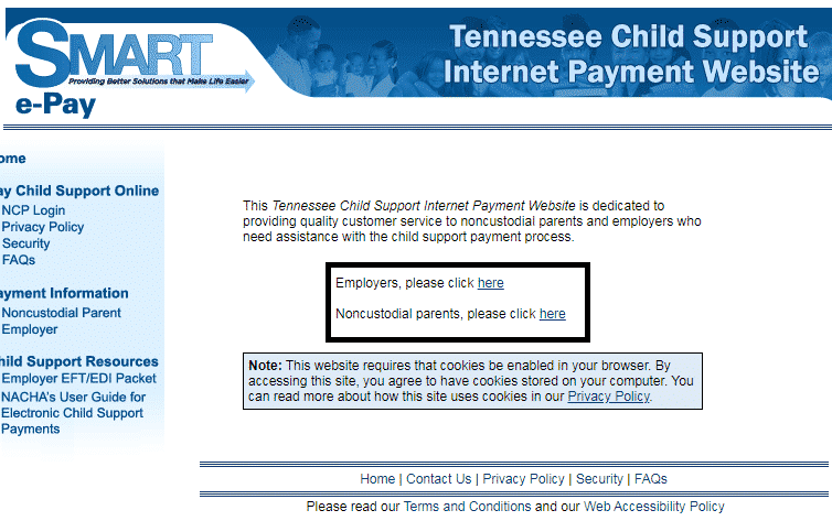 Tennessee Child Support Services Login