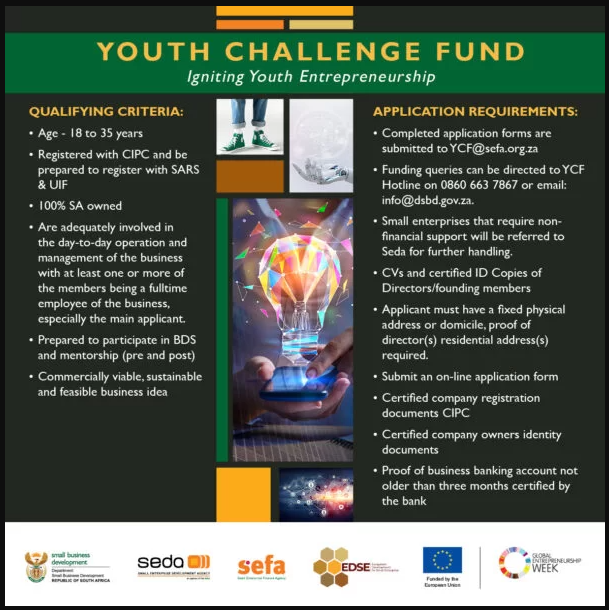 Youth Challenge Fund (YCF) 2021 for South African (SA) Youths