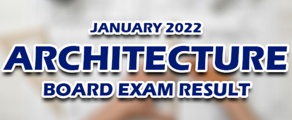 Architecture Board Exam Results 2022
