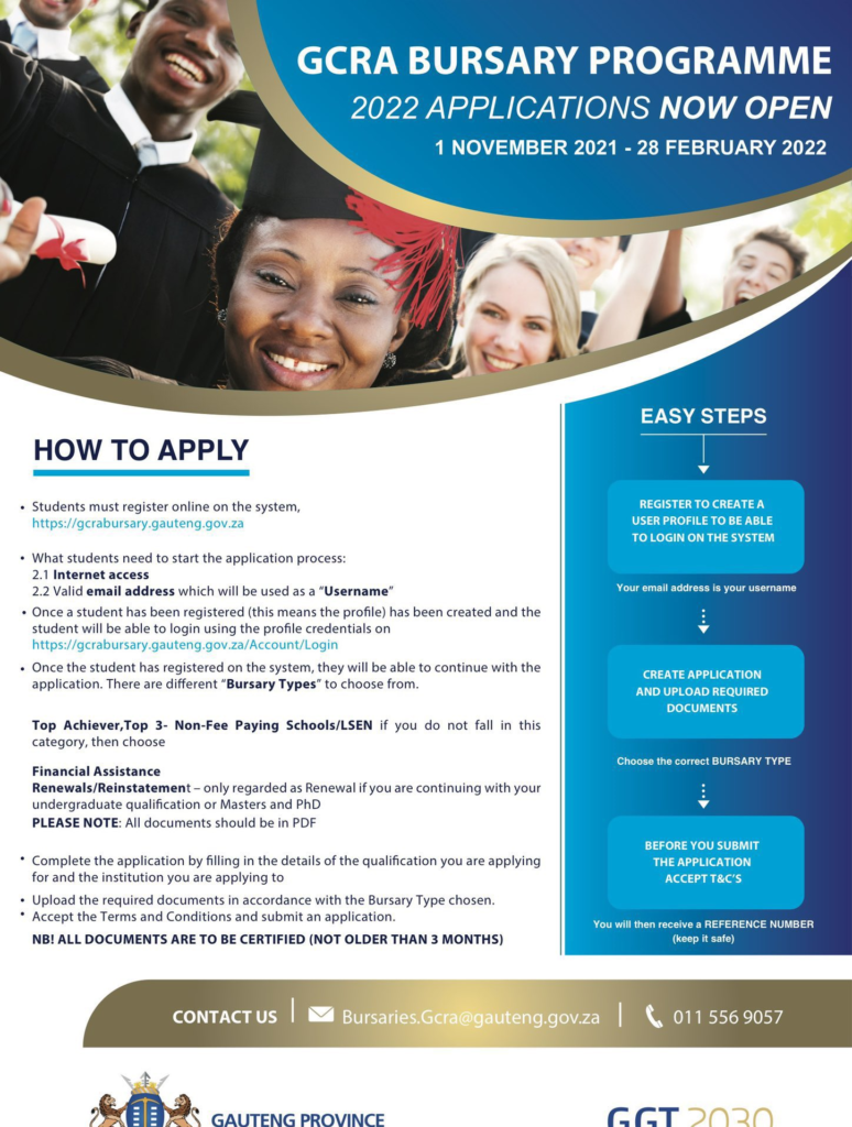 Gauteng City Region Academy Bursary Application