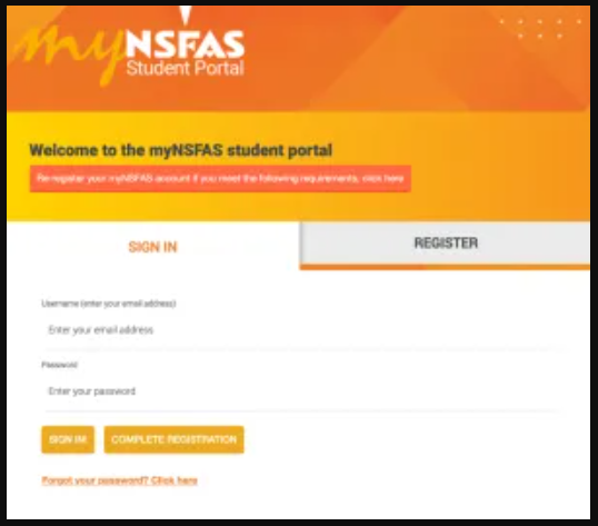 Mynsfas Student Portal Login | my.nsfas.org.za