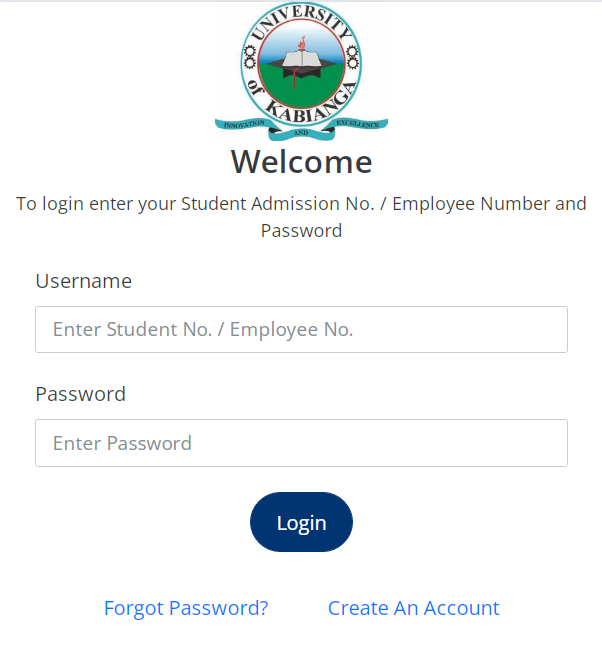 University of Kabianga Student Portal login