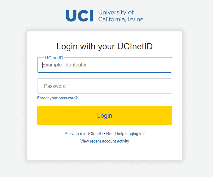 UCI Applicant Portal Login | University of California