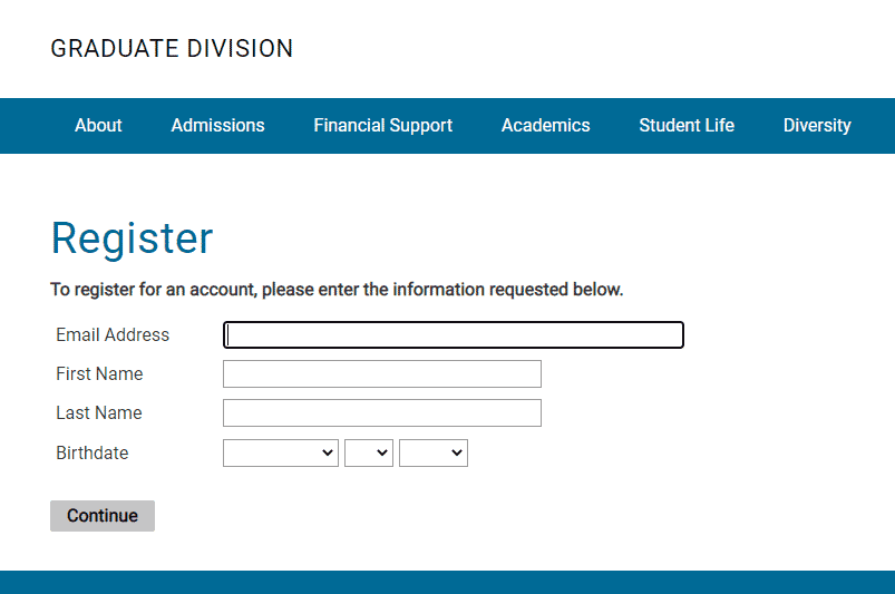 UCSD Application Portal