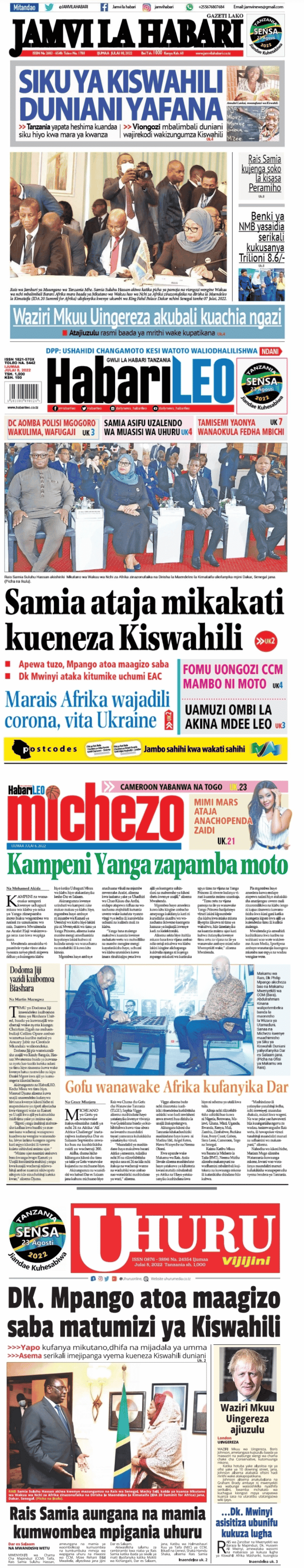  Magazeti Ya Leo Tanzania July 8 2022