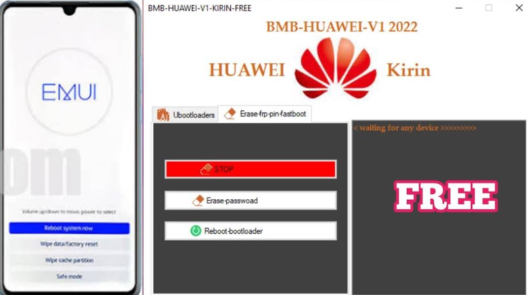 BMB Huawei Kirin Tool V1 Download Latest | FRP, Pattern, Bootloader Unlock