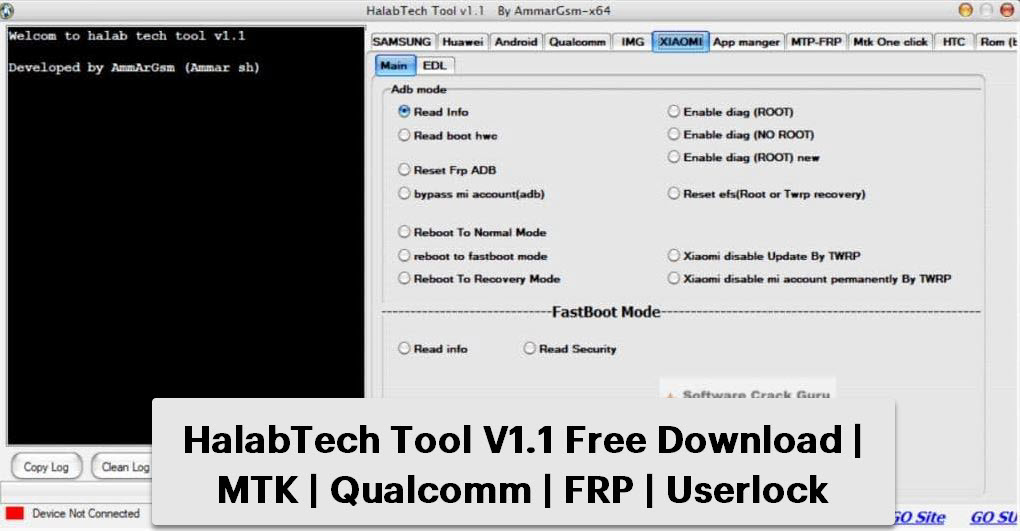 HalabTech Tool V1.1 Free Download | MTK | Qualcomm | FRP | Userlock