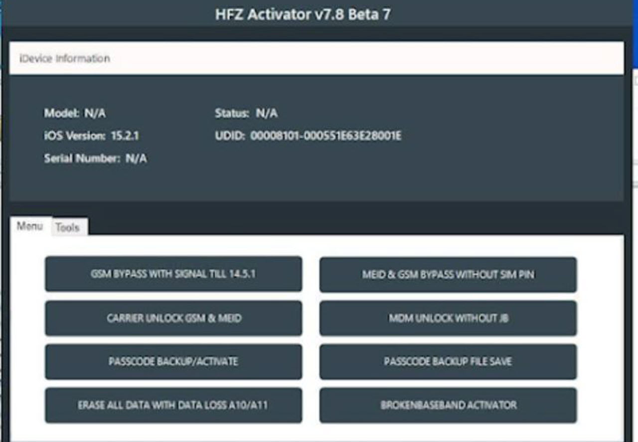 HFZ Activator Premium Tool V3.0 iCloud Bypass iOS 15 | NO JAILBREAK